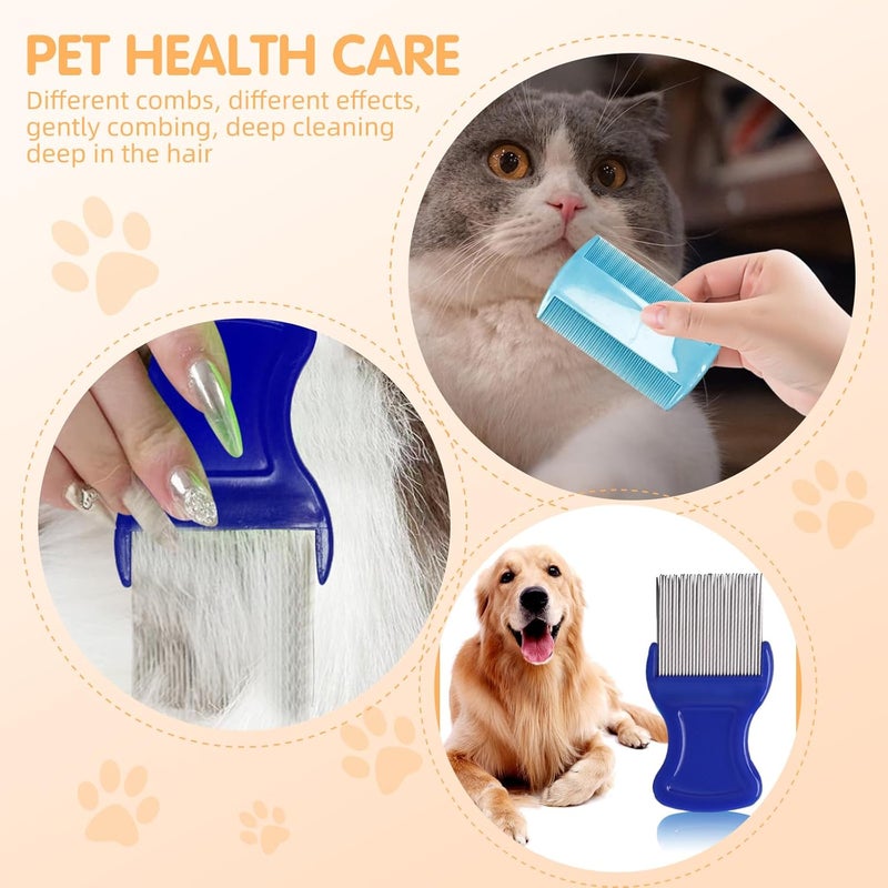 HESSION 6 Pack Flea Lice Combs Removal Dandruff Comb with Metal Teeth Double Sided Fine Combs Metal Teeth Flea Lice Combs for Pets Kids Adults (Random) - Image 4